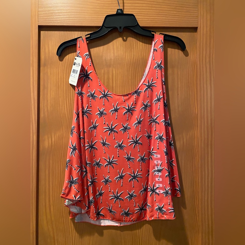 Salt Life Women's Coral Palm Tree Tank Top NWT Size XL